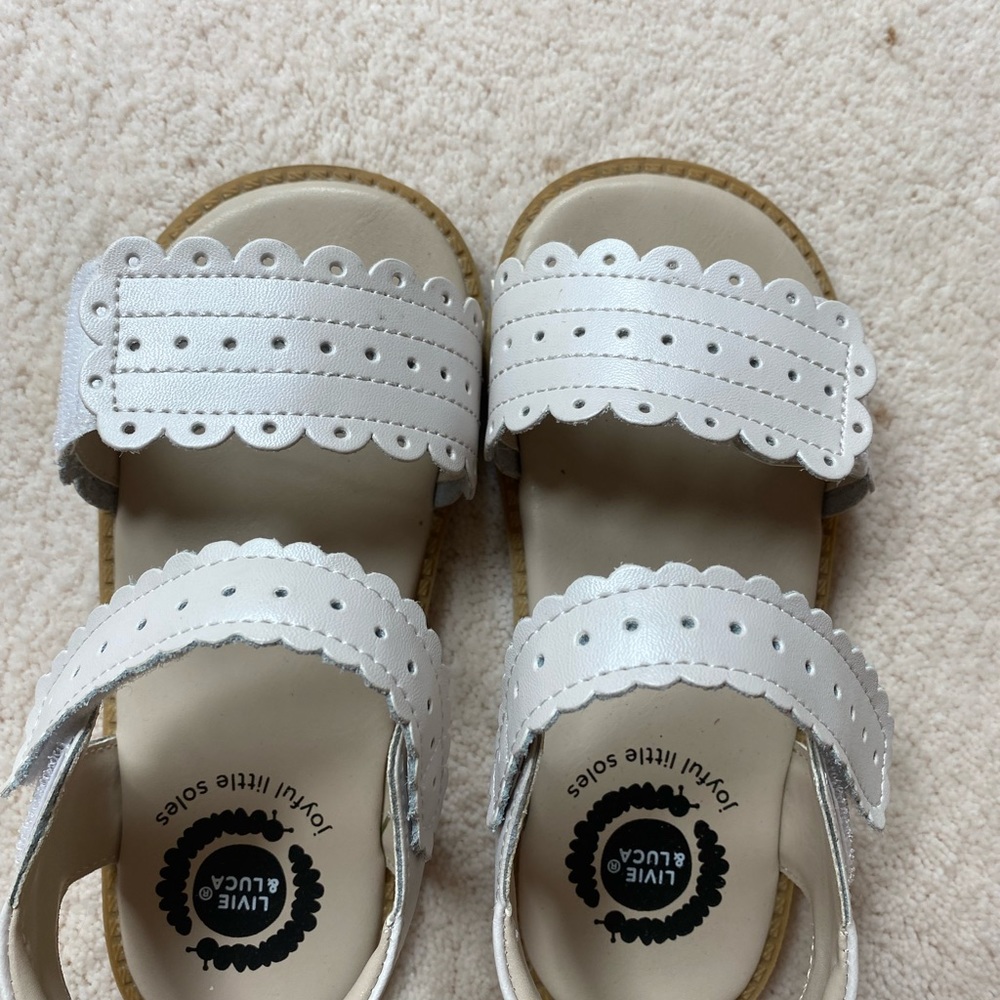 White girls sandals. Livie & Luca brand. Worn once. Size 13